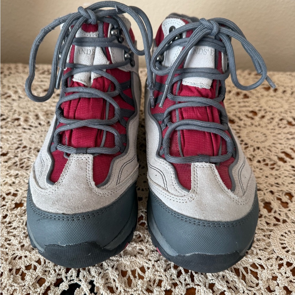 Lands' End women’s Gray and Pink hiking Boots